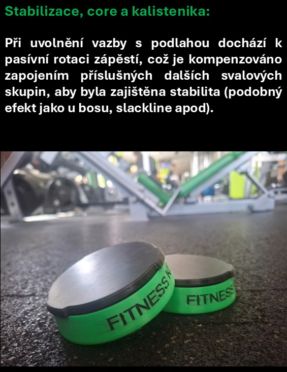 Rotační podložka Torqhit pro stabilizaci zápěstí a posílení středu těla (core).